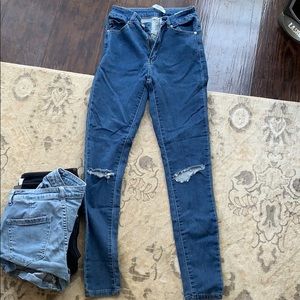 Size 25 distressed jeans